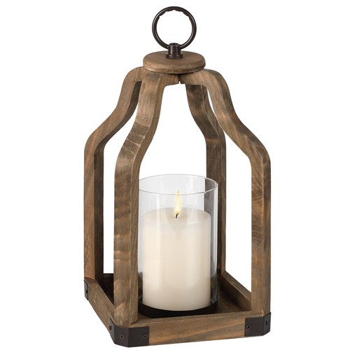Rustic wood lantern - wood,