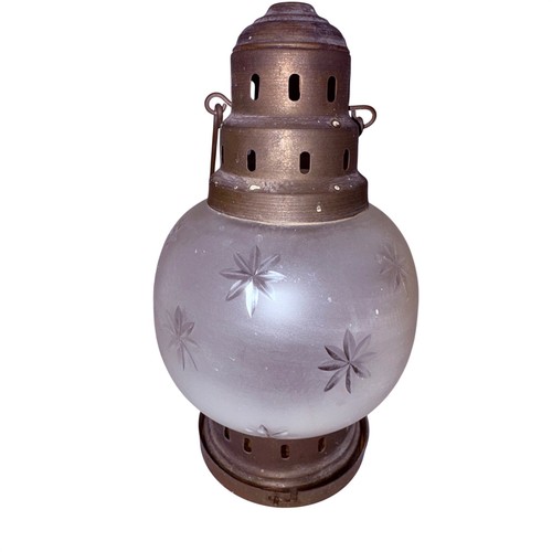 Frosted etched star glass - frosted,