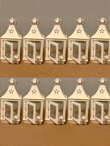 Ivory sturdy small lantern - 10,