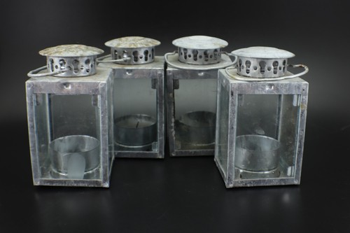 Tin tealight lanterns set 4 - set,